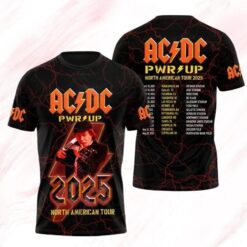 Acdc Band Pwr Up Tour 3D Music Lover Tee Hard Rock Shirt