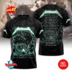 Band Metallica 2025 Tour 3D Shirt