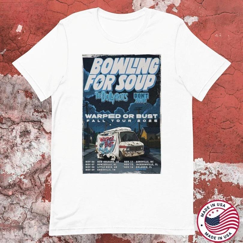 Bowling For Soup Warped Or Bust Fall Tour 2025 T-Shirts