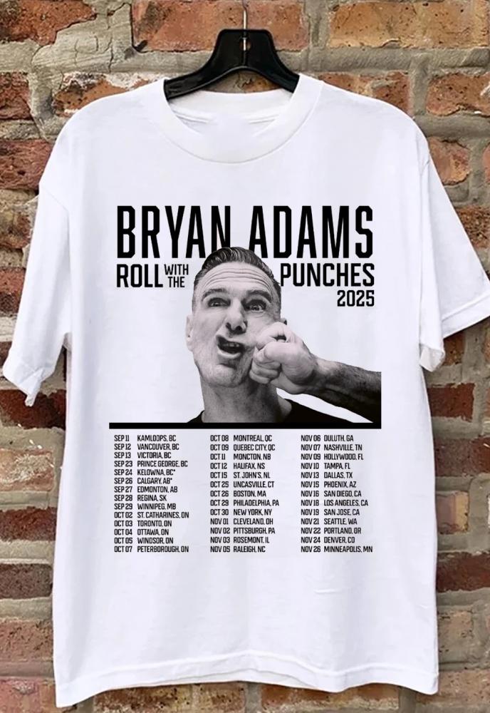 Bryan Adams on 2025 Canadian Tour Shirt