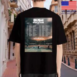 Bush Band World Tour 2025 print on back T Shirt