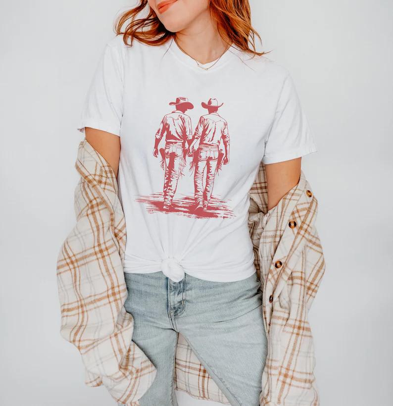 Gay Cowboy Printed Shirt