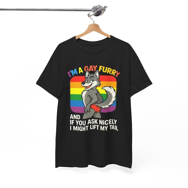 I'm a Gay Furry Tee Rainbow Fox Furry Shirt