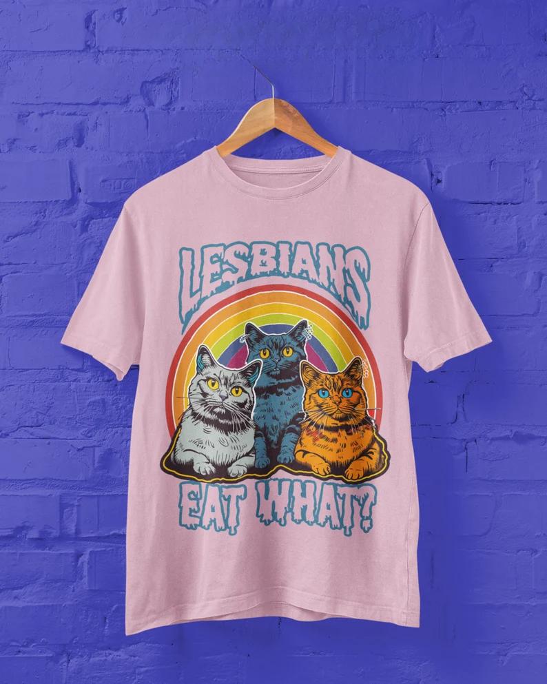 Lesbians eat what vintage oversized shirt