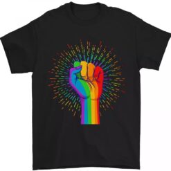 Lgbt Fist Gay Pride Day Awareness Herren Maglietta T-shirt