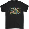 Live With Orgullo Lgbt Conciencia Día Gay Camiseta Hombre T-shirt