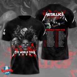 M72 World Tour Date 2025 Metallica 3D Shirt