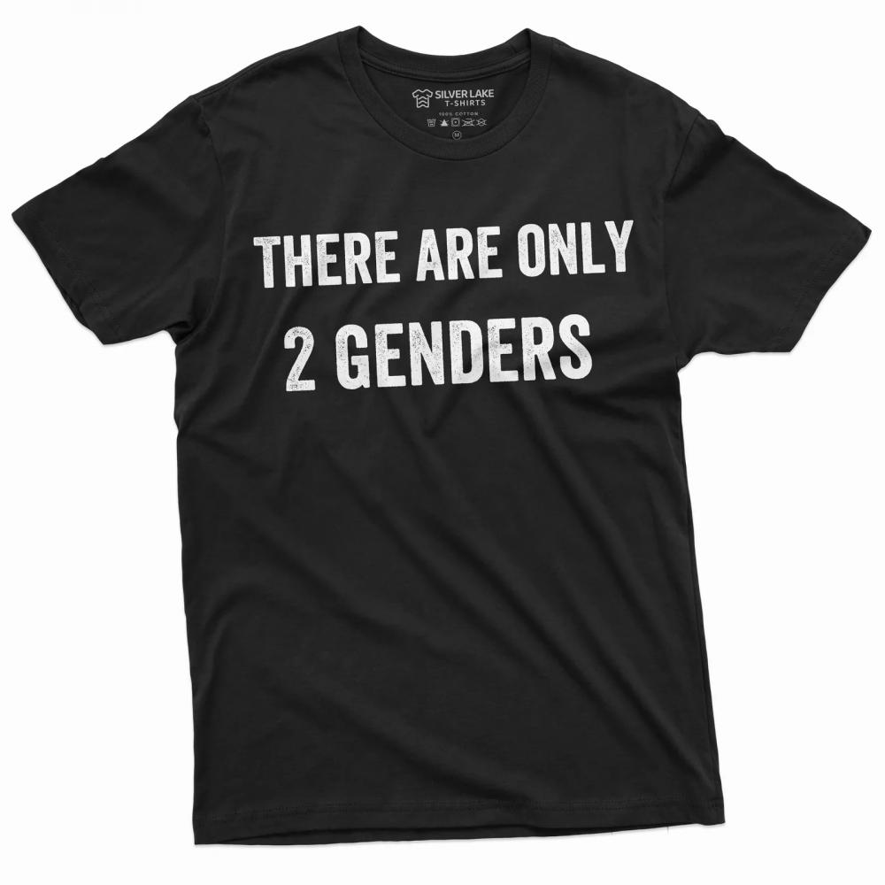 Men's There Are Only 2 Genders T-shirt Papa Dad Grandpa Gift Lgbt Tee Shirt