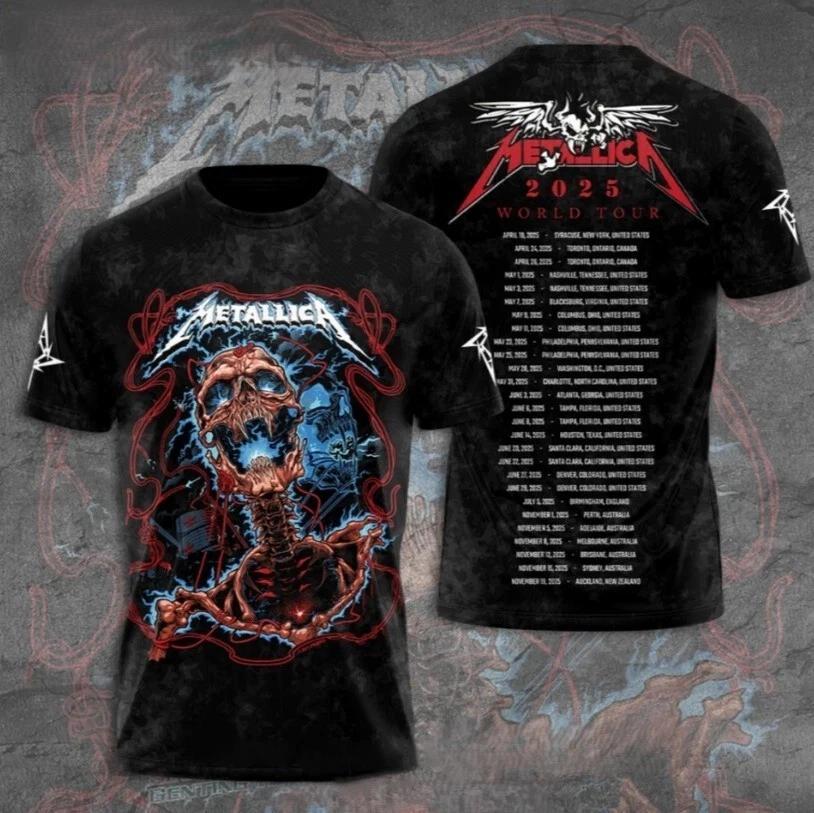 Metallica 3D T-Shirt Tour 2025 Shirt