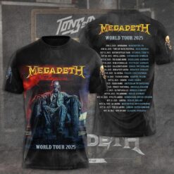 Metallica Band 2025 Tour Shirt 3D