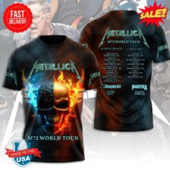 Metallica Band 3D Shirt – 2025 Tour Concert Tee for Loud Rock Lovers USA 3D Shirt