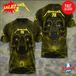 Metallica Band Tour 2025 Shirt – M72 USA 3D Rock Tee