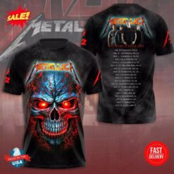 Metallica M 72 World Tour 2025 Band Concert Tour Music 3D Shirt