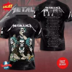 Metallica M72 World Tour 2025 3D Shirt