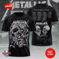 Metallica M72 World Tour 3D Shirt 2025- Rock in Style with Legendary Heavy Metal 3D Shirt