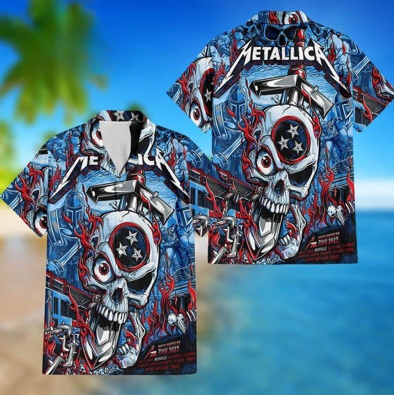 Metallica M72 World Tour Date 2025 Hawaiian Shirt