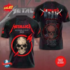 Metallica M72 World Tour Date 2025 Shirts 3D