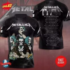 Metallica M72 World Tour Date 2025 TShirt 3D
