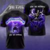 Metallica Ride the Lightning Purple 3D Shirt