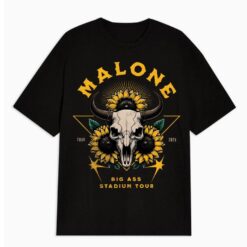 Post Malone Jelly Roll Big Ass Stadium Tour 2025 Concert Fan Music T-Shirt