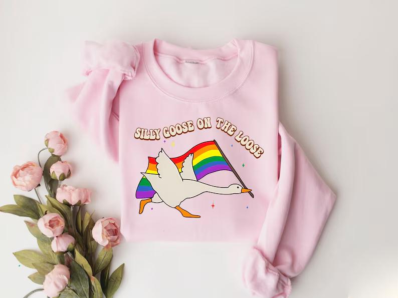 Rainbow Silly Goose T-shirt