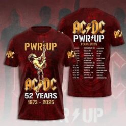 Rock and Roll ACDC Pwr Up Tour 3D T-Shirt