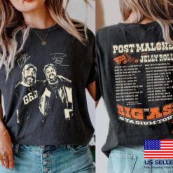 Vintage Post Malone Tour Big Ass Stadium Tour Posty 2025 Tour Jelly Roll T-Shirt