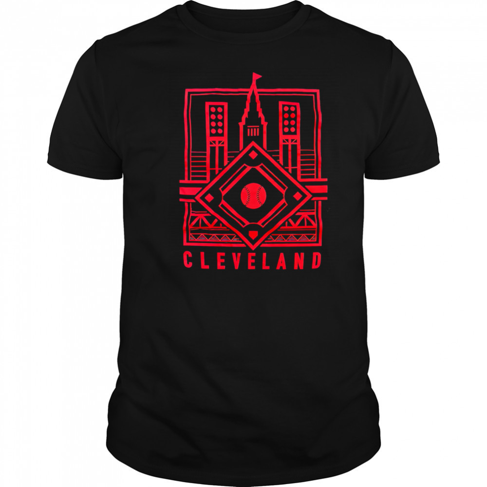 Cleveland Baseball Diamond Linework shirt