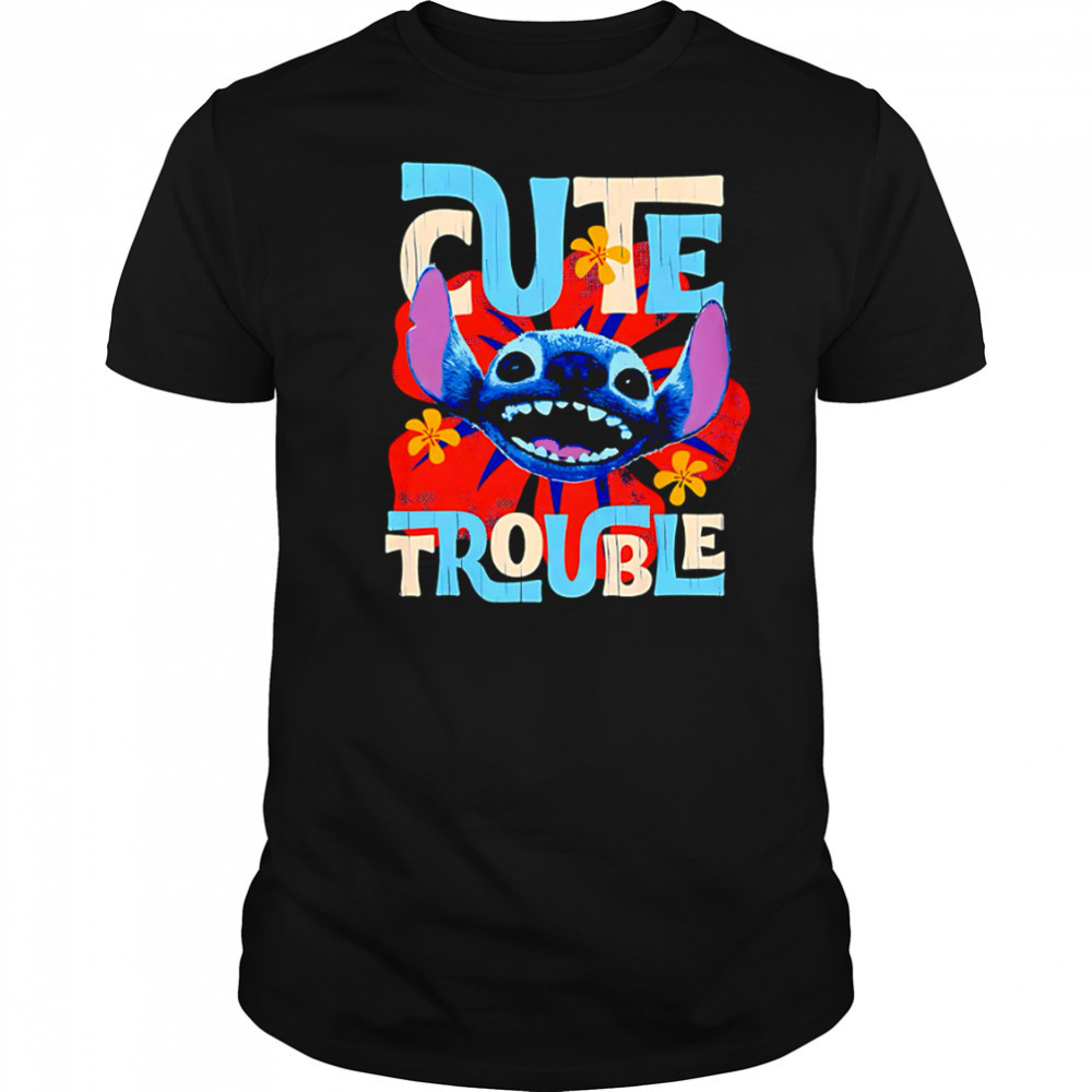 Disney Lilo Stitch Movie Live Action Stitch Cute Trouble shirt