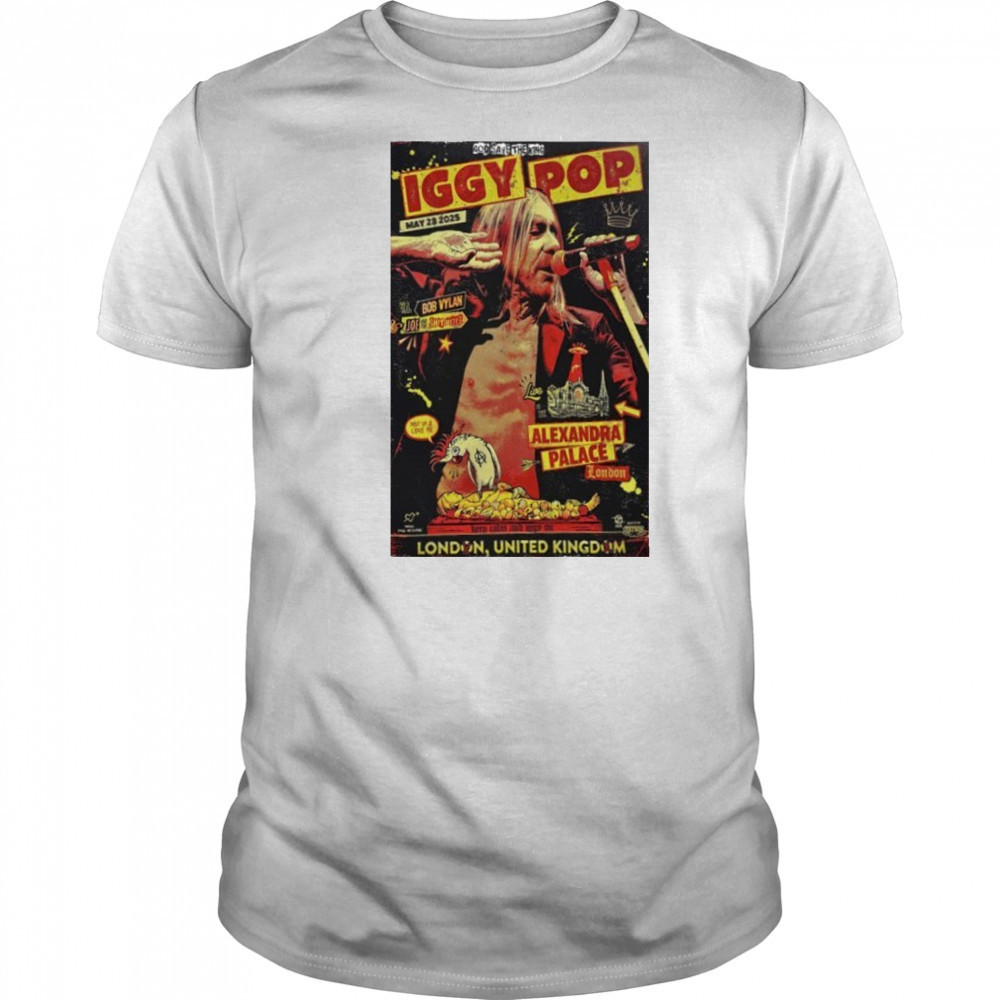 Iggy Pop 28 May 2025 London Poster shirt