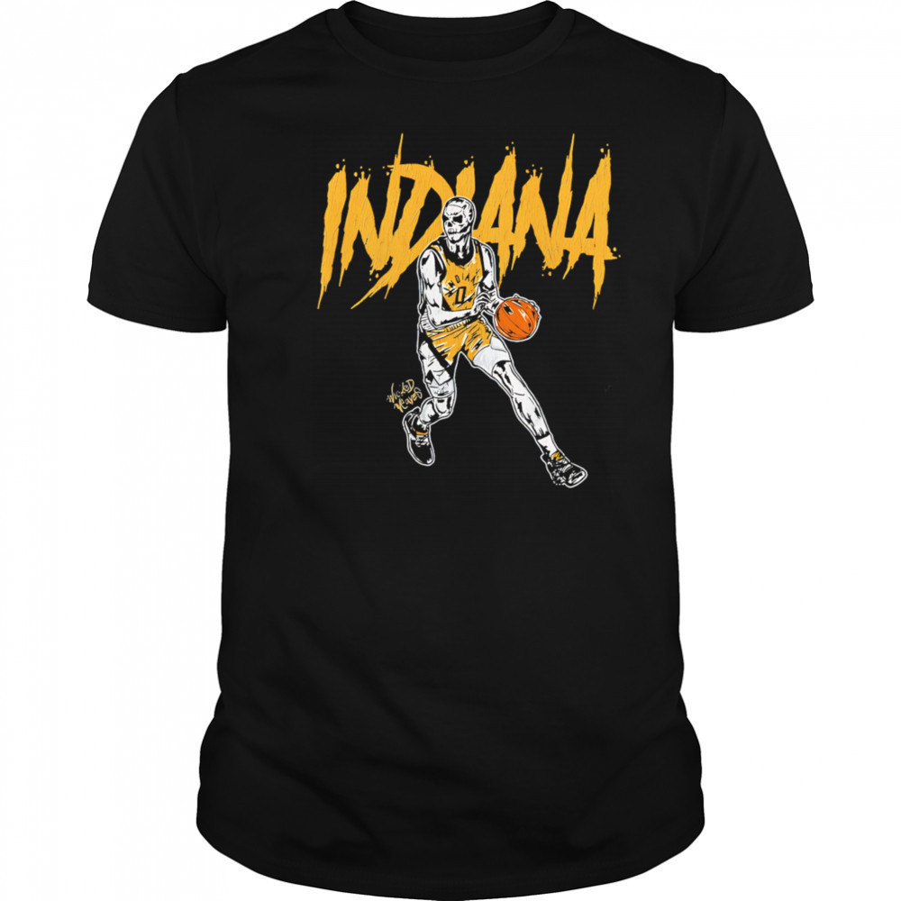 Indiana Pacers Basketball Skeleton retro shirt