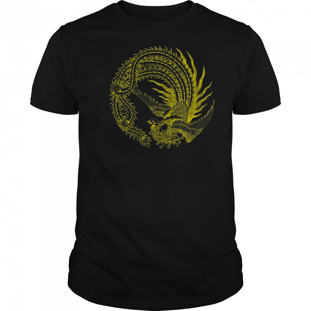 JTxPM 2 Peacock Long Sleeve Cotton Black Shirt