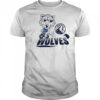 Minnesota Timberwolves Crunch the Wolf riding bike shirt