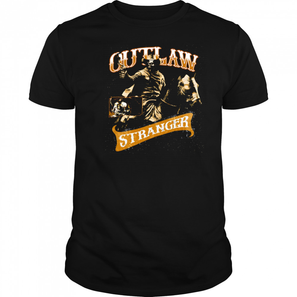 Outlaw Stranger Skeleton horse retro shirt