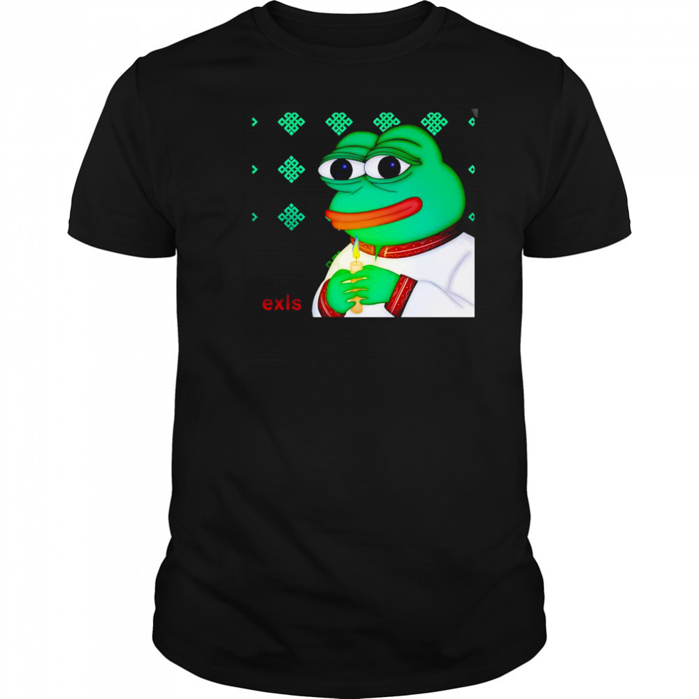 Pepe wearing a traditional Ukrainian shirt