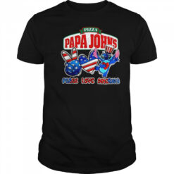 Pizza Papa John’s Stitch peace love America shirt
