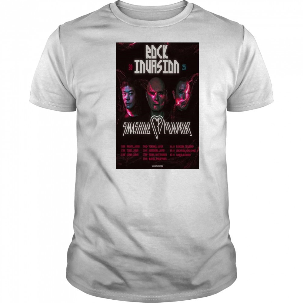 Smashing Pumpkin Rock Invasion Tour 2025 t-shirt