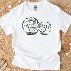 2 Sheep Friends Team Dad Family Baby Mom Child Fun T-shirt