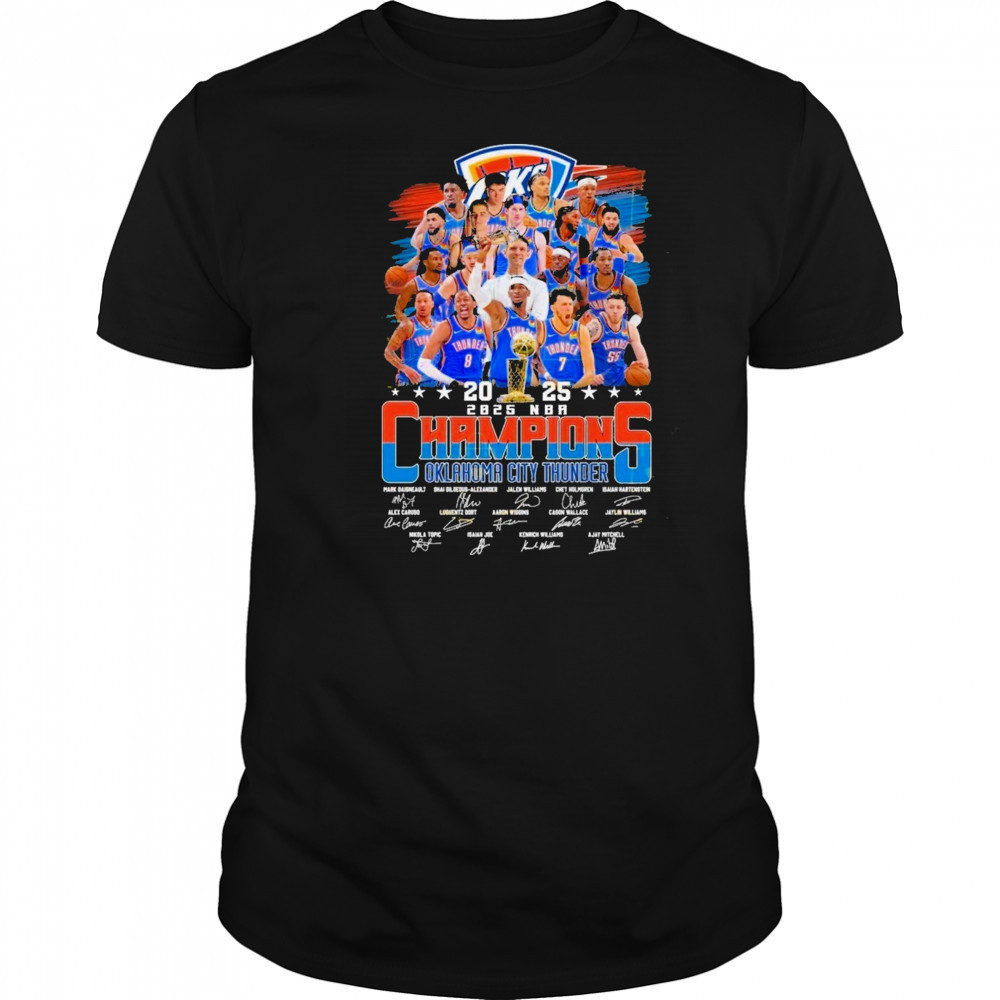 2025 NBA Finals Champions Oklahoma City Thunder Signature Unisex T-Shirt