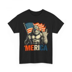 4th of July Bigfoot American Flag Merica Shirt, Fourth of July Patriotic Shirt