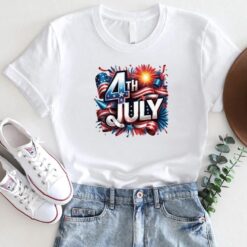 4th of July Fireworks T-Shirt – Bold Patriotic USA Celebration Tee