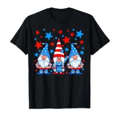 4th of July Gnomes Patriotic American Flag Cute Gnome Women T-Shirt