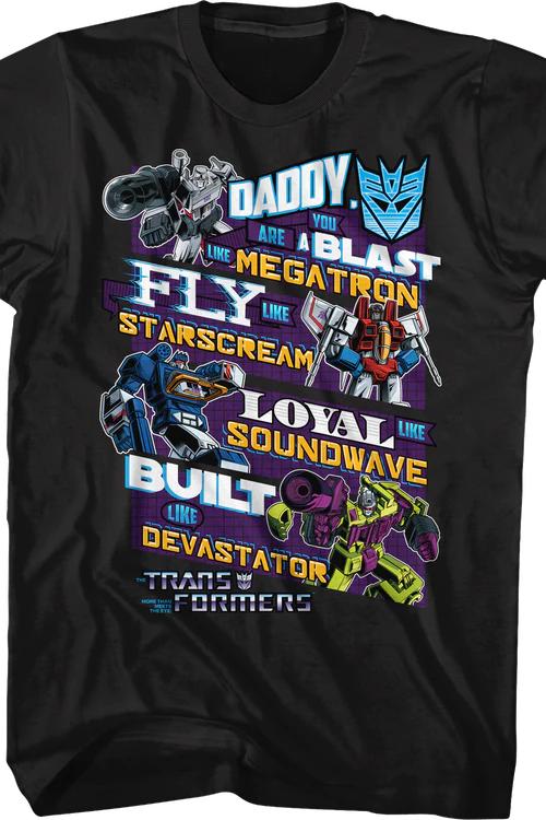 Decepticons Father's Day Transformers T-Shirt