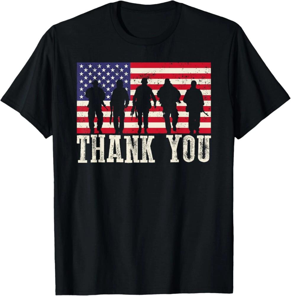 Distressed American flag military shirt