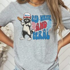 Funny 4th of July Shirt, Feral Raccoon Tee Shirt, Independence Day America Tee