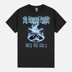 Funny Bootleg Retro Flaming Raccoon Horrors Persist Unisex T-Shirt