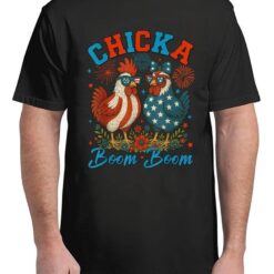 Funny Patriotic Chicken 4th of July USA Men T-Shirt
