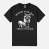 Funny Retro Racoon And Puppy Support Your Local Treat Dealer Unisex T-Shirt