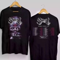 Ghost Band World Tour 2025 Tour Dates Two Sides T-Shirt