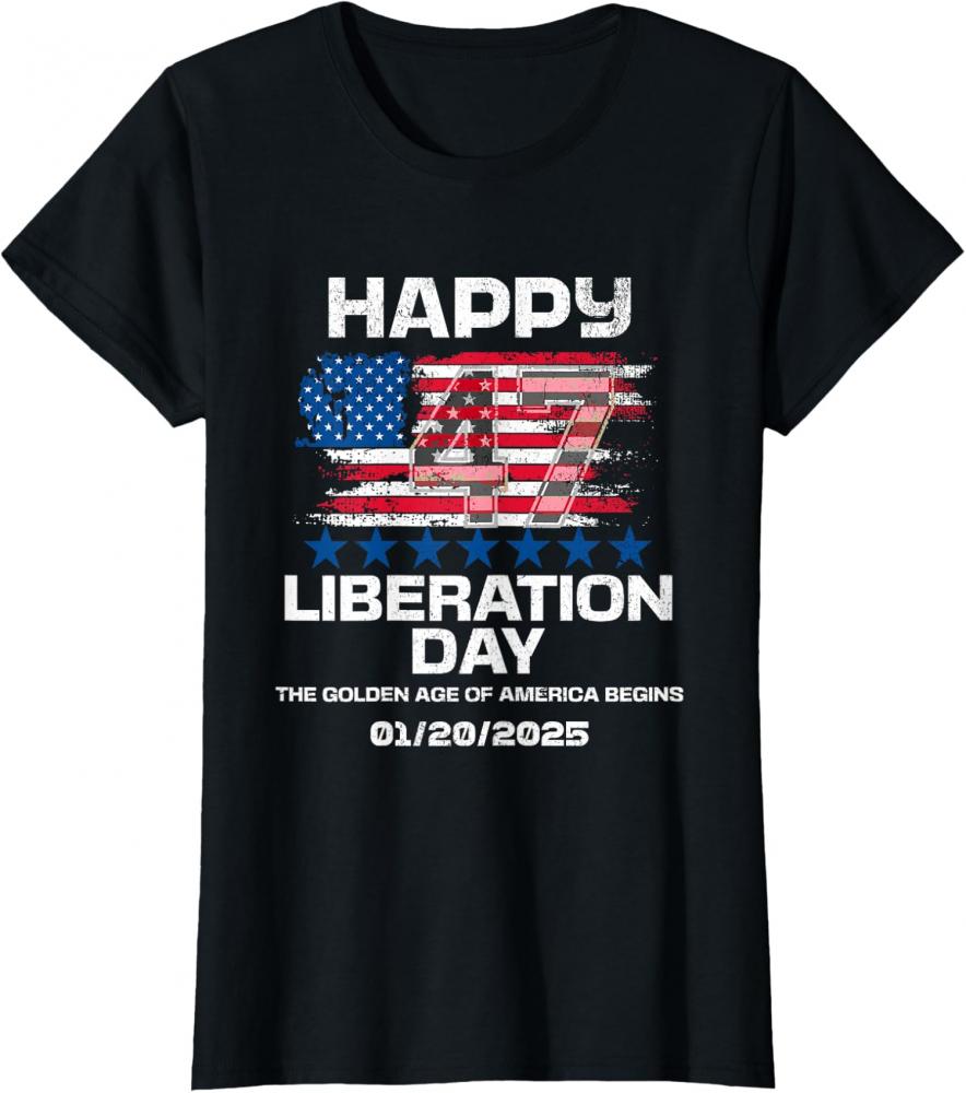 Happy Liberation Day America Trump 2025 Cool American T-Shirt